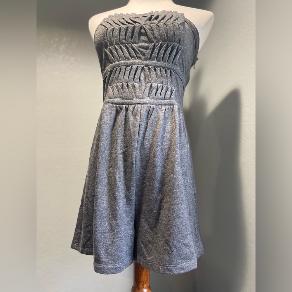 Ecote Gray Strapless Romper